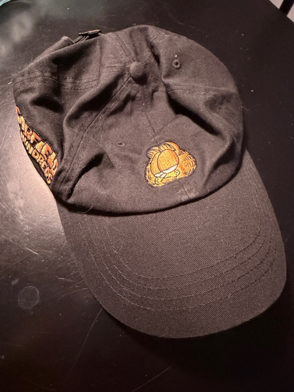 Garfield Embroidered Black Baseball Cap